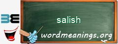 WordMeaning blackboard for salish